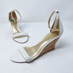 Lilly Pulitzer Jenna Wedge Sandals Women’s White Size 8